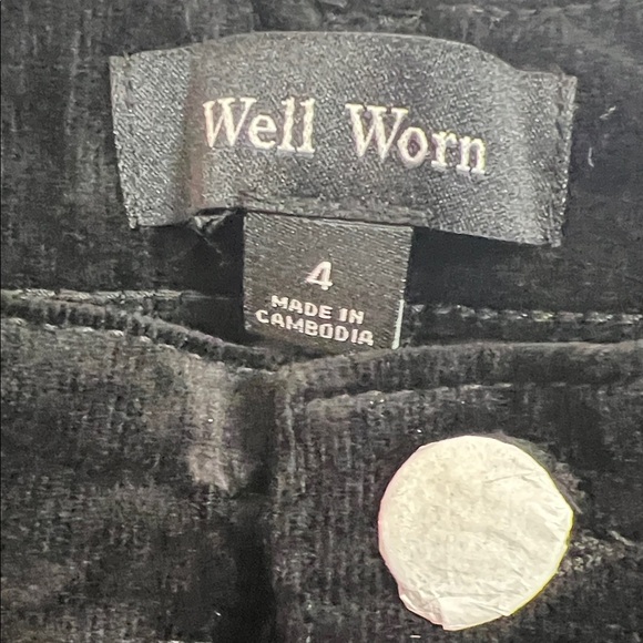 Well Worn Jet Black Straight Leg Jeans - Picture 3 of 5